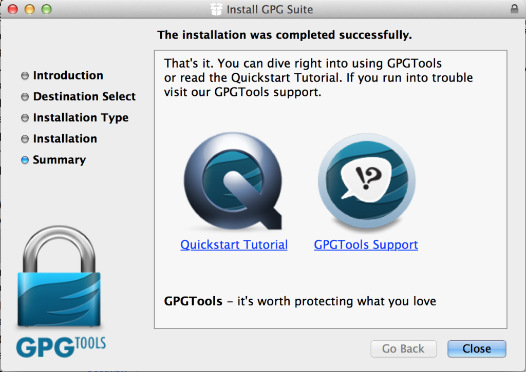 GPG Suit Mac OS X Install 4
